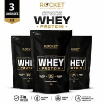 Kit Whey Protein Space Rocket 3 Unidades 900g Hipertrofia