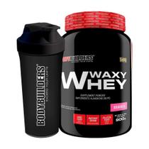 Kit Whey Protein Waxy Whey 900G Sabor Morango + Coqueteleira