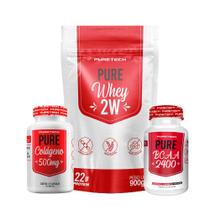 Kit Whey Pure 2W 900g+Colágeno 120Caps+Bcaa 120Caps PURETECH Kit Whey Pure 2W 900g+Colágeno 120Caps+Bcaa 120Caps PURETECH