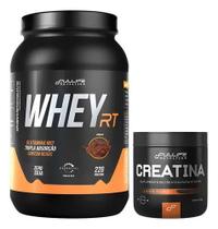 ( kit ) whey rt 900g + creatina 300g pura - fullife -