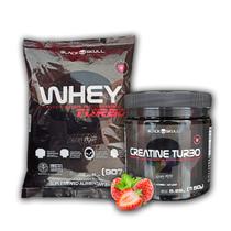 Kit Whey Turbo 907g mais Creatina Turbo 150g - Black Skull