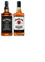 Kit Whiskey Jack Daniel's Old n.7 + Jim Beam Bourbon 1L cada - Jack Daniel's e Jim Beam