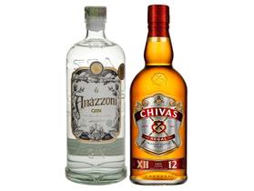 Kit Whisky Blended Escocês Chivas Regal 12 anos - 750ml + Gin Amázzoni Tradicional 750ml Kit Whisky Blended Escocês Chivas Regal 12 anos - 750ml + Gin Amázzoni Tradicional 750ml