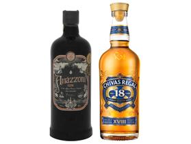 Kit Whisky Chivas Regal 18 Anos Blended Escocês - 750ml + Gin Amázzoni Rio Negro 750ml Kit Whisky Chivas Regal 18 Anos Blended Escocês - 750ml + Gin Amázzoni Rio Negro 750ml