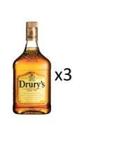 Kit Whisky Drury's Blended 1l 3 unidades