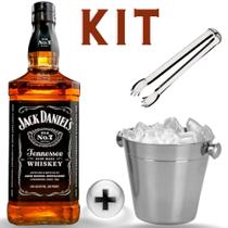 Kit Whisky Jack Daniel's Black No7 Old com Balde de gelo e pegador