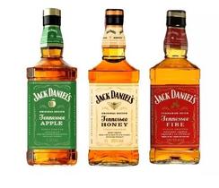 Kit Whisky Jack Daniels 1 Litro Honey - Fire - Apple