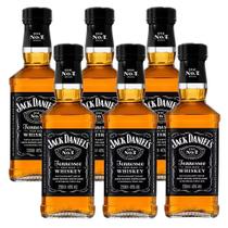 Kit Whisky Jack Daniels 200ml 6 un Garrafas