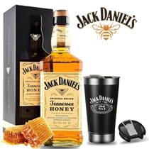 Kit Whisky Jack Daniels Honey 1L com copo térmico personalizado
