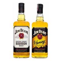 Kit Whisky Jim Beam Bourbon 1L + Honey 1L