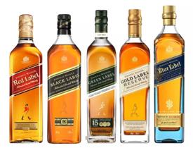 Kit Whisky Johnnie Walker 5 Garrafas