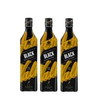 Kit Whisky Johnnie Walker Black Label 12 anos 1L 3uni