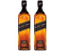 Kit Whisky Johnnie Walker Black Label Blended 1L 2 unidades