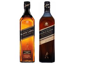 Kit Whisky Johnnie Walker Black Label + Double Black 1l cada