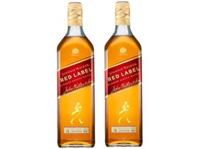 Kit Whisky Johnnie Walker Red Label Escocês 1L