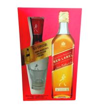 Kit Whisky Red Label 1L + Copo Vidro + 1 Dosador Exclusivos