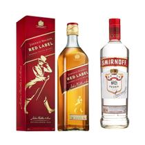 Kit Whisky Red Label 1L + Vodka Smirnoff 998Ml - Jhonnie Walker