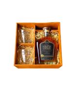 Kit Whisky Single Barrel Com Dois Copos E Uma Elegante Caixa Mdf