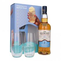 Kit whisky single malt glenlivet founder's reserve 750ml + 2 copos