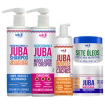 Kit Widi Care Encrespando Juba, Shampoo, Máscara, Sete Óleos, Mousse