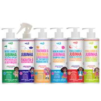 Kit Widi Care Jubinha Infantil Shampoo, Condicionador, Creme de Pentear Pesadinho, Spray Desembaraçante