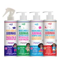 Kit Widi Care Jubinha Infantil Shampoo, Gelatina, Creme Pesadinho, Spray Desembaraçante