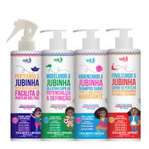 Kit Widi Care Jubinha Infantil Shampoo, Gelatina, Creme Pesadinho, Spray Desembaraçante