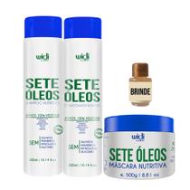 Kit Widi Care Sete Óleos Shampoo Condic Máscara + Óleo 5ml