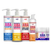 Kit Widi Juba Shampoo 500ml, Condicionador 500ml, Encaracolando 500ml, Máscara 500g, Mousse 180g