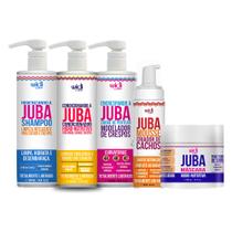 Kit Widi Juba Shampoo 500ml, Condicionador 500ml, Encrespando 500ml, Máscara 500g, Mousse 180g