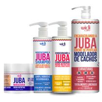 Kit Widi Juba Shampoo Condicionador Máscara Encaracolando 1L Kit Widi Juba Shampoo Condicionador Máscara Encaracolando 1L