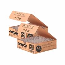 Kit Wire-o para Encadernação 2x1 A4 Prata 1" para 200 fls 48un
