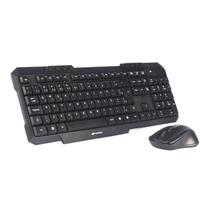 Kit Wireless C3Tech K-W10BK Teclado e Mouse Multimídia ABNT2 1000 DPI Preto