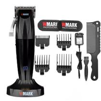 Kit Wmark Ng 222 Prata Com Base Maquina De Corta Cabelo