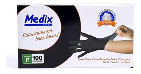 Kit X 100 Luvas Descartáveis Antiderrapantes Medix Procedime