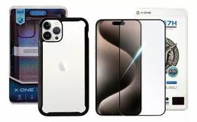 Kit X-ONE Película de Tela Película + Case Dropguard 2.0 Para iPhone 15 Pro