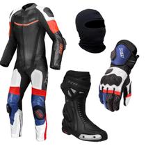 Kit X11 Macacão Apex Luva Racer 2 Tricolor Bota Race Pro