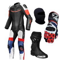 Kit X11 Macacão Apex Luva Racing Tricolor Bota Race Pro