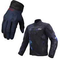 Kit X11 Masculino Jaqueta Iron Sporadic Luva Nitro 4 Azul