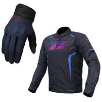 Kit X11 Masculino Jaqueta One Sporadic Luva Nitro 4 Azul