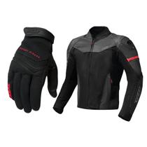 Kit X11 Masculino Jaqueta Sport Naked Vermelha Luva Nitro Win