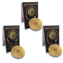 Kit x3 Selo Antiradiação Poluição Eletromagnética Celulares com simbolo radiônico decágono duplo e espiral para equipamentos eletrônicos e celulares.