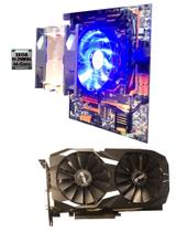 Kit X99 Gaming Xeon E5 2680v4 14 Núcleos (Ryzen 5 5600) + 64GB DDR4 + RX 580 8GB + Cooler 2 Fans LED