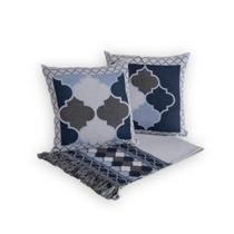 Kit Xale Com Almofadas Grécia Jacquard Dupla Face 5 Peças Kit Xale Com Almofadas Grécia Jacquard Dupla Face 5 Peças