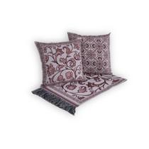 Kit Xale Com Almofadas Grécia Jacquard Dupla Face 5 Peças Kit Xale Com Almofadas Grécia Jacquard Dupla Face 5 Peças