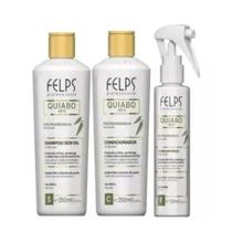 Kit Xbtx Shampoo Condicionador E Fluido Quiabo Felps