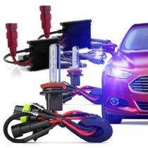 Kit xenon automotivo lampada h7 8000k slim milha farol