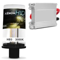 Kit Xênon Moto Completo HB3 9005 3000K 12V 35W Tonalidade Amarela Gold Aplicação Farol com Reator