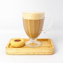 Kit Xícara de Chá Café Pires Retangular de Madeira Cafezinho