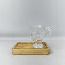 Kit Xícara de Chá Café Pires Retangular de Madeira Cafezinho